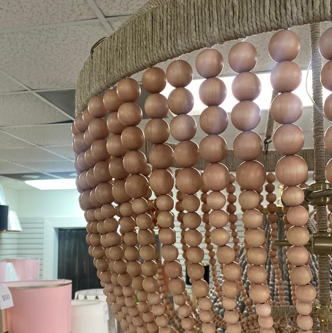 Outlet: Malibu 30” with Wood Beads in Blush