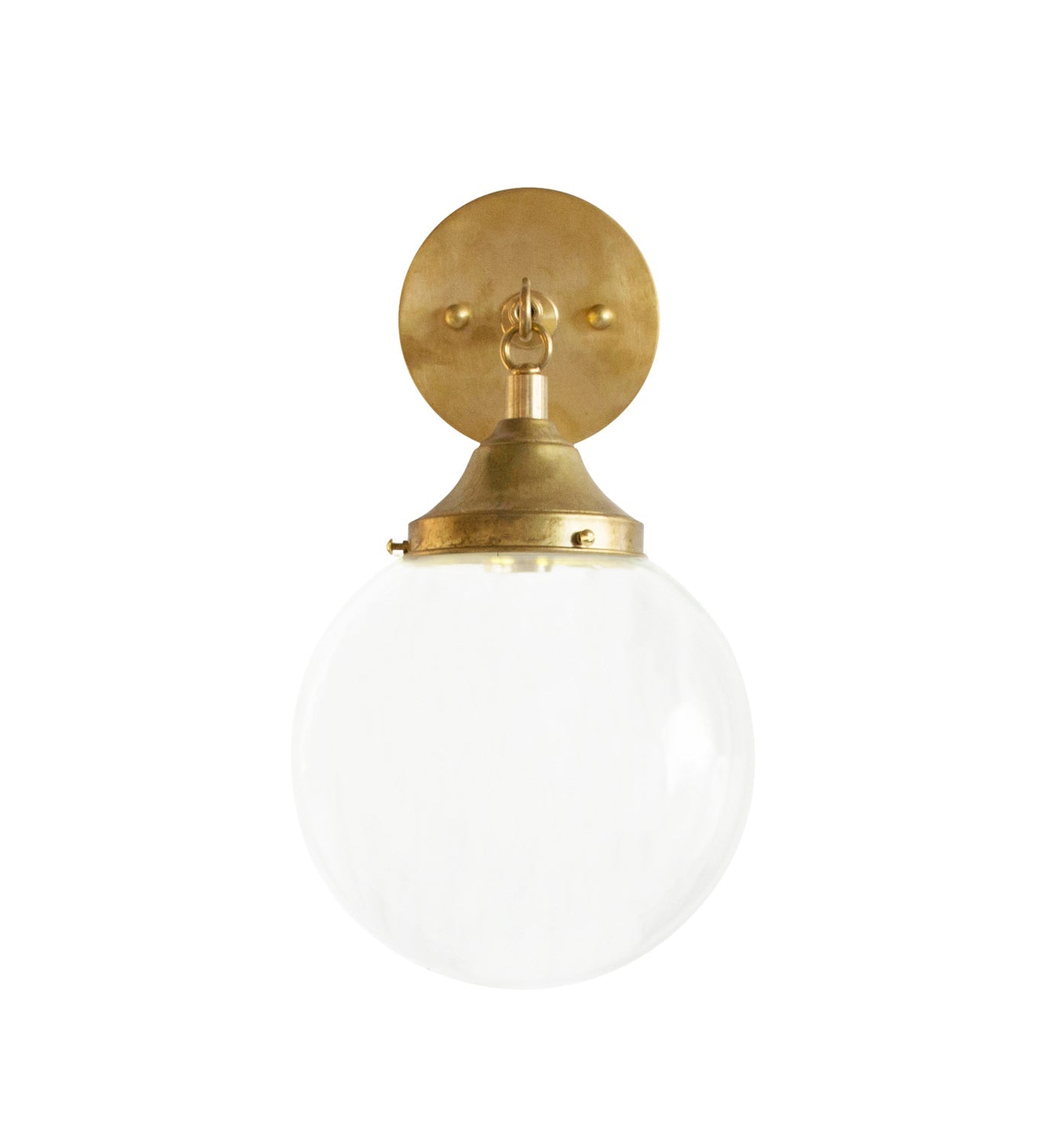 Orb Sconce Brass 6" or 8"
